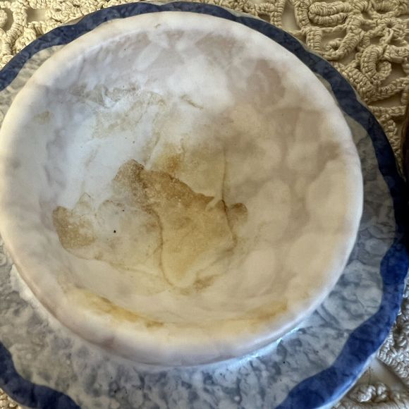 Vtg Italian Pottery Salt Cellar Cottagecore Granny Whimsy‎ Handmade & Painted 4” - Picture 8 of 10